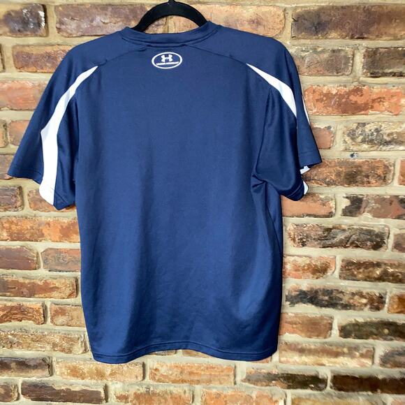 Under Armour Navy Blue White Short Sleeve T-Shirt Men's Size Small - Picture 5 of 5